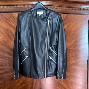 Reiss black ,leather jacket.